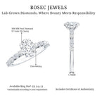 1.2 Carat IGI Certified Oval Cut Lab Grown Diamond Solitaire Engagement Ring Lab - ( E-VS1 ) - Rosec Jewels