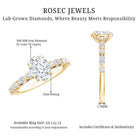 1.2 Carat IGI Certified Oval Cut Lab Grown Diamond Solitaire Engagement Ring Lab - ( E-VS1 ) - Rosec Jewels