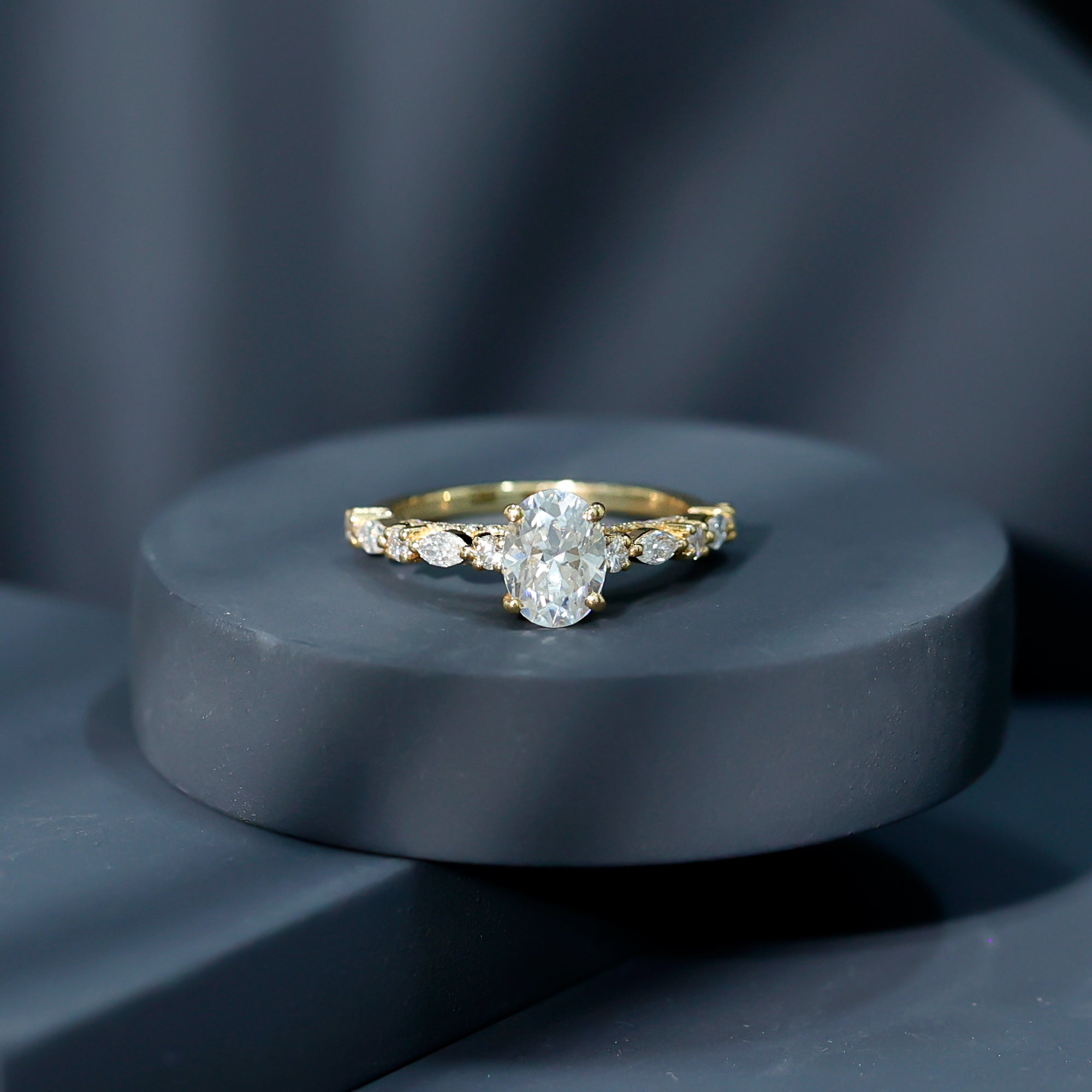 1.2 Carat IGI Certified Oval Cut Lab Grown Diamond Solitaire Engagement Ring Lab - ( E-VS1 ) - Rosec Jewels
