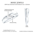 Certified Diamond Three Stone Band Ring for Men Natural - ( HI-SI ) - Rosec Jewels