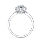 Certified Real Diamond Flower Engagement Ring for Women Natural - ( HI-SI ) - Rosec Jewels