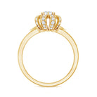 Certified Real Diamond Flower Engagement Ring for Women Natural - ( HI-SI ) - Rosec Jewels