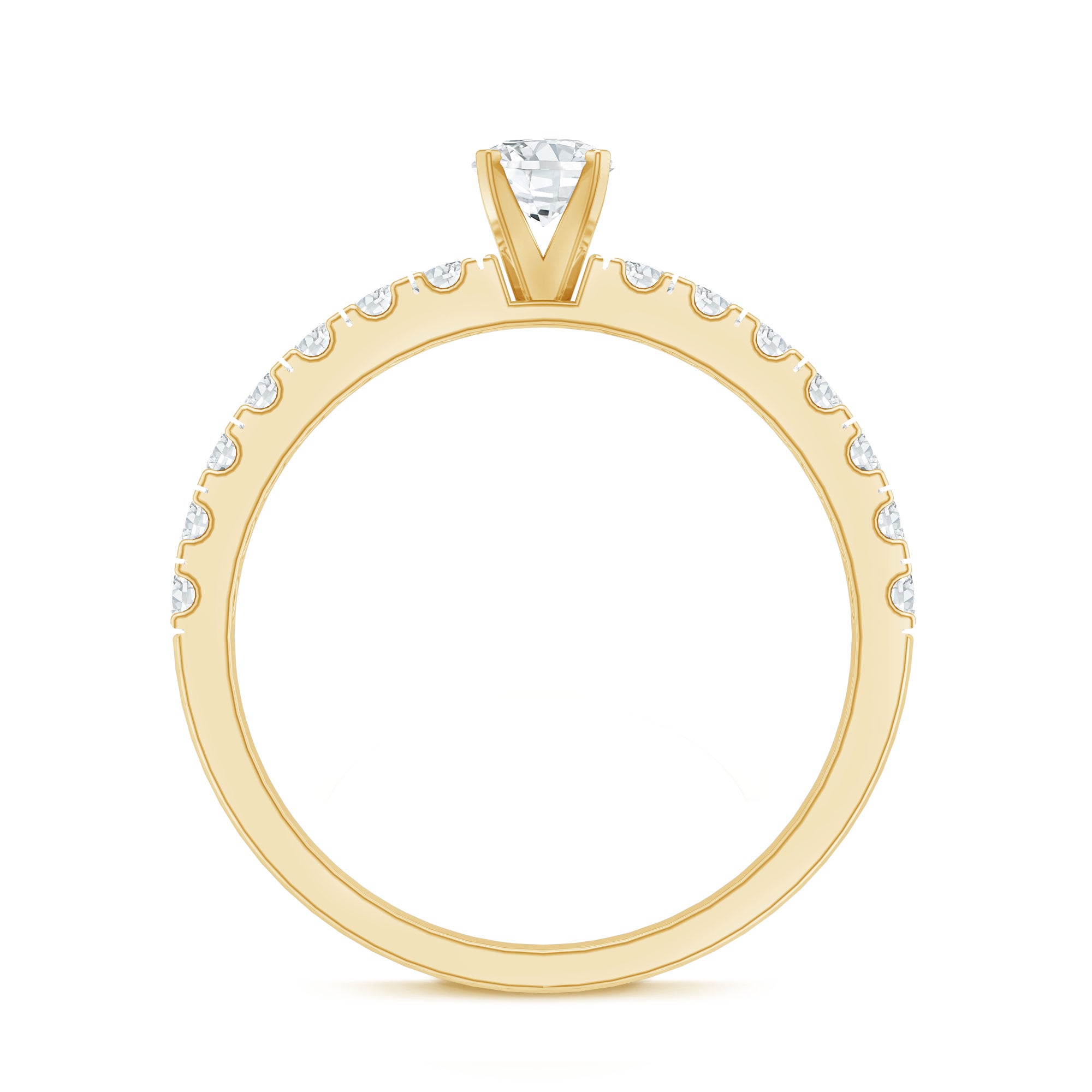 Natural Diamond Promise Ring for Engagement Natural - ( HI-SI ) - Rosec Jewels