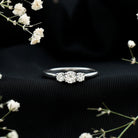 Brilliant Cut Moissanite 3 Stone Promise Ring for Women D-VS1 - Rosec Jewels