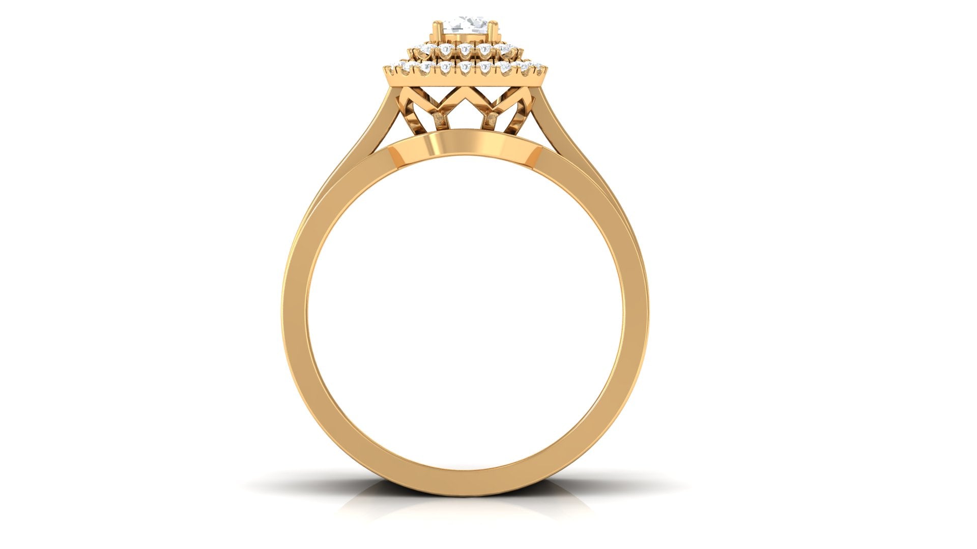 Zircon Statement Bridal Ring Set of 3 AAAA - Rosec Jewels