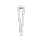 Certified Moissanite 3 Stone Anniversary Ring for Women D-VS1 - Rosec Jewels