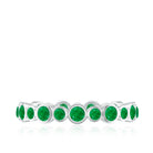 Emerald Full Eternity Band Ring in Bezel Setting AAA - Rosec Jewels