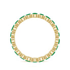 Emerald Full Eternity Band Ring in Bezel Setting AAA - Rosec Jewels