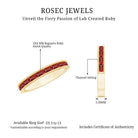 Minimalist Baguette Cut Lab Created Ruby Eternity Ring in Channel Setting AAAA - Rosec Jewels