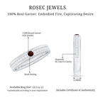 Rosec Jewels-Natural Garnet Diamond Wide Wedding Band