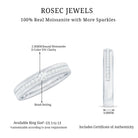 Rosec Jewels-Bezel Set Moissanite Unisex Wedding Band Ring