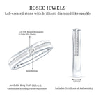 Rosec Jewels-Bezel Set Moissanite Unisex Wedding Band Ring