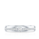 Rosec Jewels-Bezel Set Moissanite Unisex Wedding Band Ring
