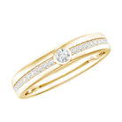 Rosec Jewels-Bezel Set Moissanite Unisex Wedding Band Ring