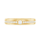 Rosec Jewels-Bezel Set Moissanite Unisex Wedding Band Ring