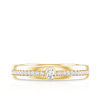 Rosec Jewels-Bezel Set Moissanite Unisex Wedding Band Ring