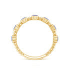 Rosec Jewels-Natural Tanzanite Half Eternity Ring in Bezel Setting