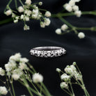 Rosec Jewels-Round Cut Certified Black Onyx Filigree Wedding Band