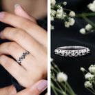 Rosec Jewels-Round Cut Certified Black Onyx Filigree Wedding Band