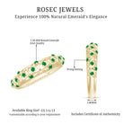 Rosec Jewels-Natural Emerald Filigree Wedding Band for Women