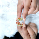 Rosec Jewels-Natural Emerald Filigree Wedding Band for Women