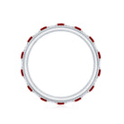 Rosec Jewels-Round Cut Lab Created Ruby and Diamond Wedding Band