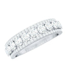 Certified Moissanite Wedding Anniversary Band Ring for Women D-VS1 - Rosec Jewels