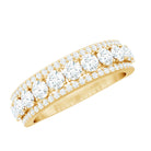 Certified Moissanite Wedding Anniversary Band Ring for Women D-VS1 - Rosec Jewels