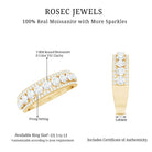 Certified Moissanite Wedding Anniversary Band Ring for Women D-VS1 - Rosec Jewels