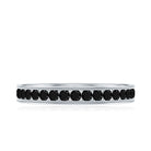 Black Onyx Wedding Band with Milgrain Detailing AAA - Rosec Jewels