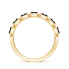 Rosec Jewels-Baguette Cut Lab Grown Black and White Diamond Half Eternity Band