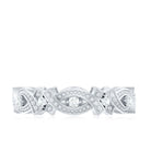 Vintage Inspired Moissanite Beaded Wedding Band D-VS1 - Rosec Jewels