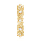 Vintage Inspired Moissanite Beaded Wedding Band D-VS1 - Rosec Jewels