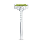 Rosec Jewels-Natural 0.7 Carat Peridot Diamond Marquise Engagement Ring with Celtic Knot