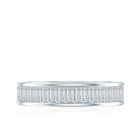 Baguette Cut Moissanite Wedding Band in Channel Setting D-VS1 - Rosec Jewels