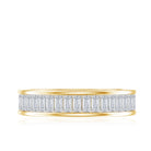 Baguette Cut Moissanite Wedding Band in Channel Setting D-VS1 - Rosec Jewels
