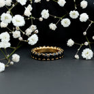 Rosec Jewels-Oval Shaped Black Onyx Wedding Band for Women