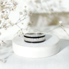 Natural Diamond and Enamel Wedding Band for Men Natural - ( HI-SI ) - Rosec Jewels