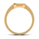 Certified Natural Diamond Mens Engagement Ring with Black Enamel Natural - ( HI-SI ) - Rosec Jewels