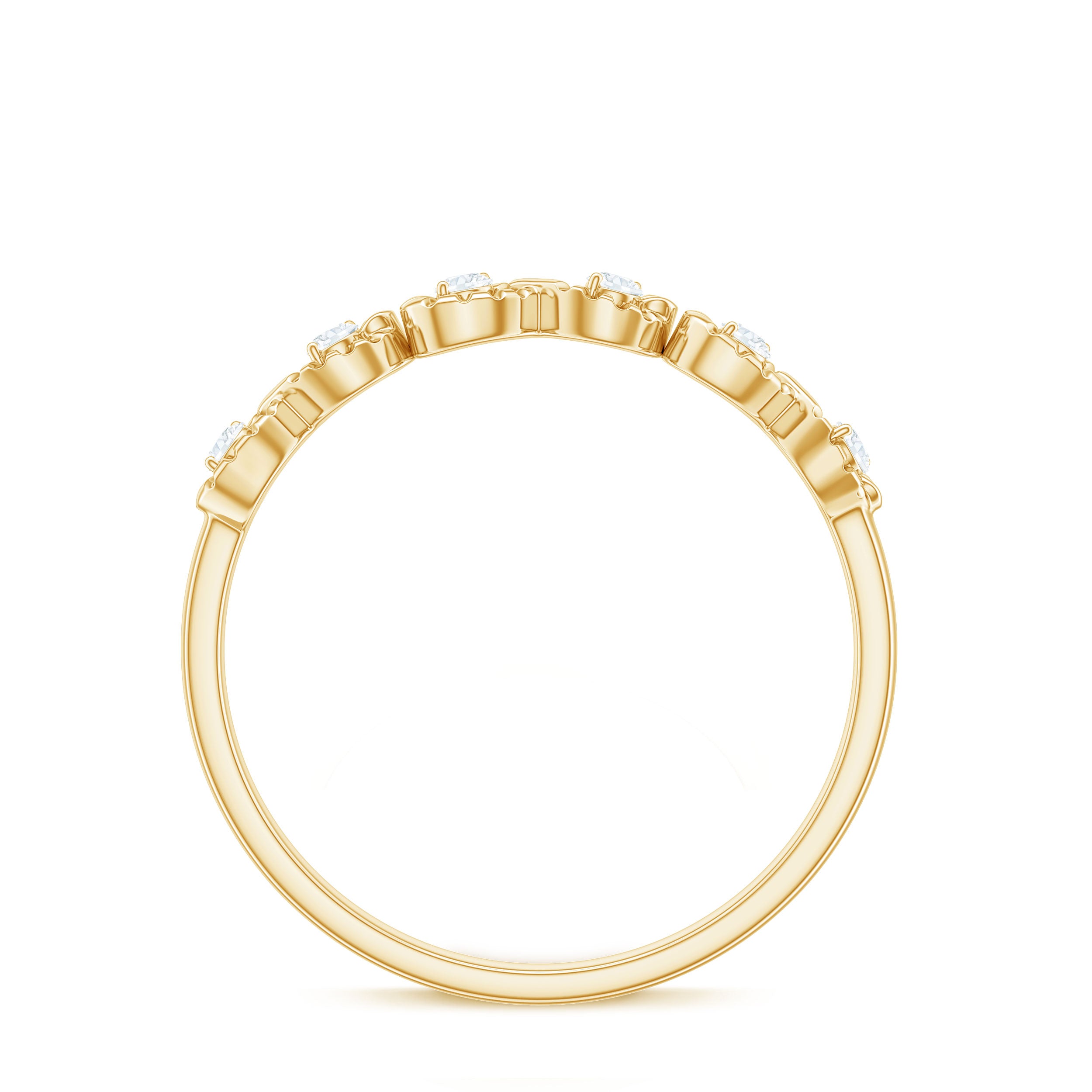 Rosec Jewels-Real Diamond Half Eternity Infinity Ring