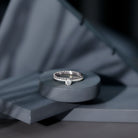 Rosec Jewels-Round Cut Moissanite Designer Engagement Ring With Certificate