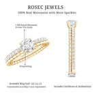 Rosec Jewels-Round Cut Moissanite Designer Engagement Ring With Certificate