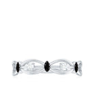 Certified Lab Grown Black Diamond Promise Ring with White Diamond AAAA ( Synthetic ) - Rosec Jewels