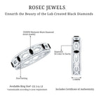 Certified Lab Grown Black and White Diamond Infinity Band Ring AAAA ( Synthetic ) - Rosec Jewels