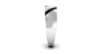 Natural Diamond Mens Wedding Band with Black Enamel Natural - ( HI-SI ) - Rosec Jewels