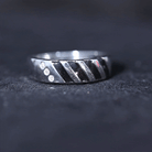 Real Diamond Enamel Band Ring in Flush Setting Natural - ( HI-SI ) - Rosec Jewels