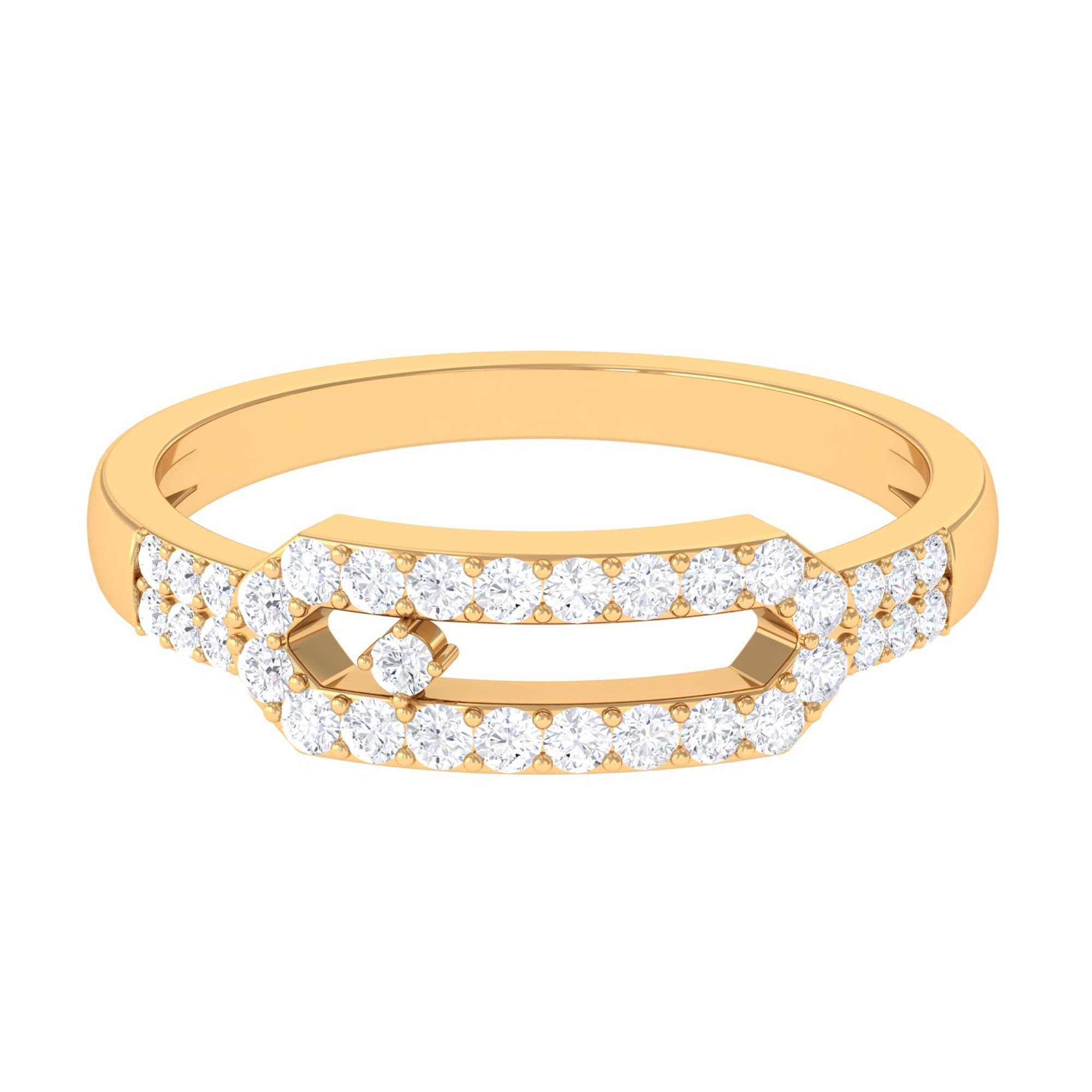 Contemporary Natural Diamond Ring for Women Natural - ( HI-SI ) - Rosec Jewels