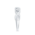 Certified Diamond Infinity Band Ring Natural - ( HI-SI ) - Rosec Jewels