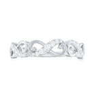 Certified Diamond Infinity Band Ring Natural - ( HI-SI ) - Rosec Jewels