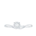 Certified Real Diamond Curved Promise Ring Natural - ( HI-SI ) - Rosec Jewels